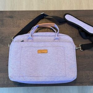 Purple Laptop Bag with Black Strap